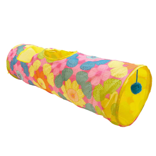 Barkbutler x Fofos Floral Pop Up Tunnel Toy for Cats - Image 4