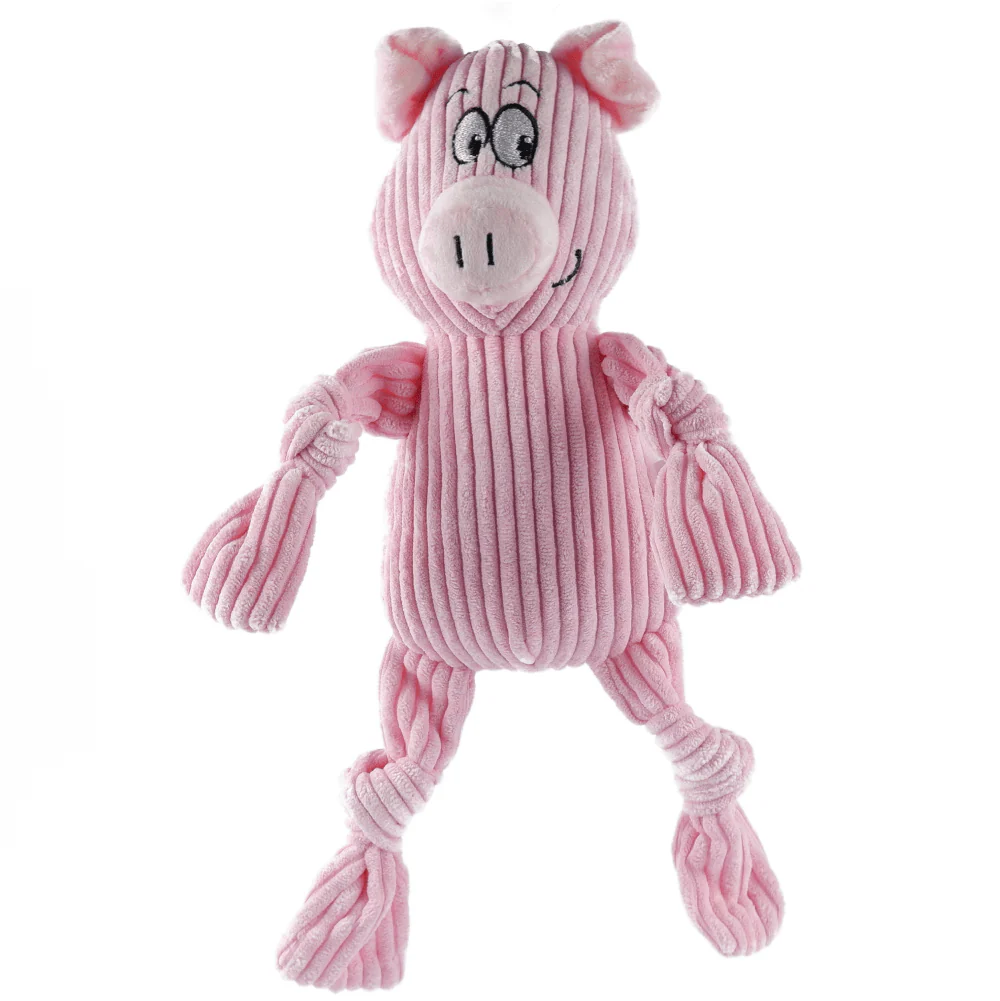 Barkbutler x Fofos Fluffy Pig Pink Plush Toy for Dogs (Pink) - Image 3