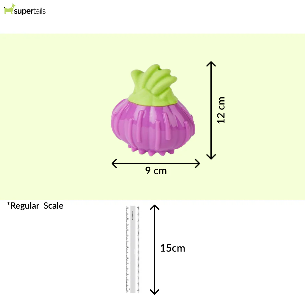 Barkbutler x Fofos Giggling Vegi Bites Onion Squeaky Chew Toy for Dogs - Image 2