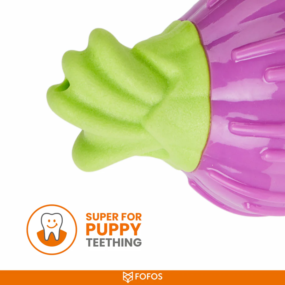 Barkbutler x Fofos Giggling Vegi Bites Onion Squeaky Chew Toy for Dogs - Image 4