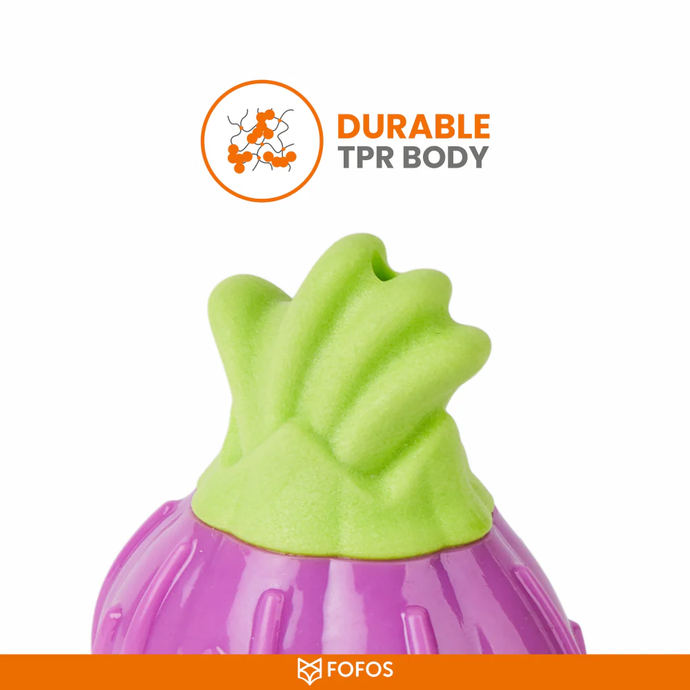 Barkbutler x Fofos Giggling Vegi Bites Onion Squeaky Chew Toy for Dogs - Image 5