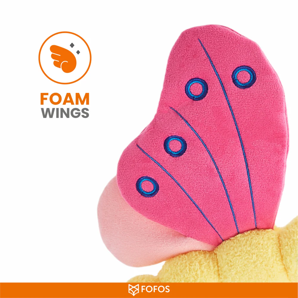 Barkbutler x Fofos Jumbo Butterfly Plush Toy for Dogs (Pink) - Image 4