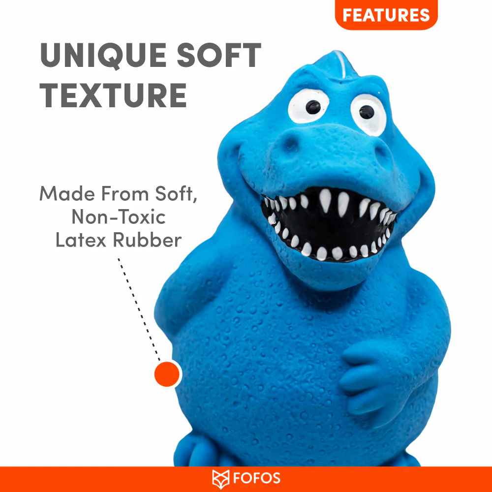 Barkbutler x Fofos Latex Bi Dinosaur Squeaky Toy for Dogs - Image 5