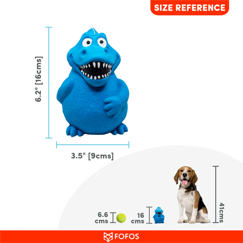 Barkbutler x Fofos Latex Bi Dinosaur Squeaky Toy for Dogs - Image 6