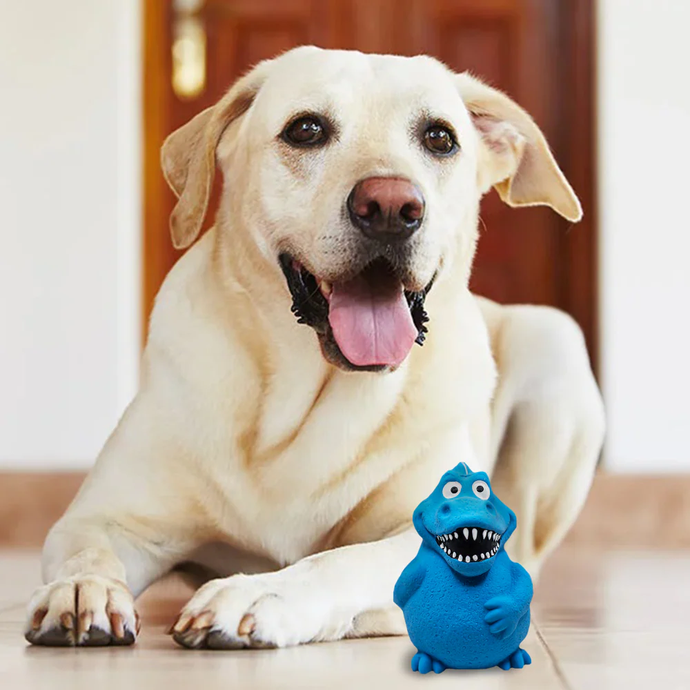 Barkbutler x Fofos Latex Bi Dinosaur Squeaky Toy for Dogs - Image 8