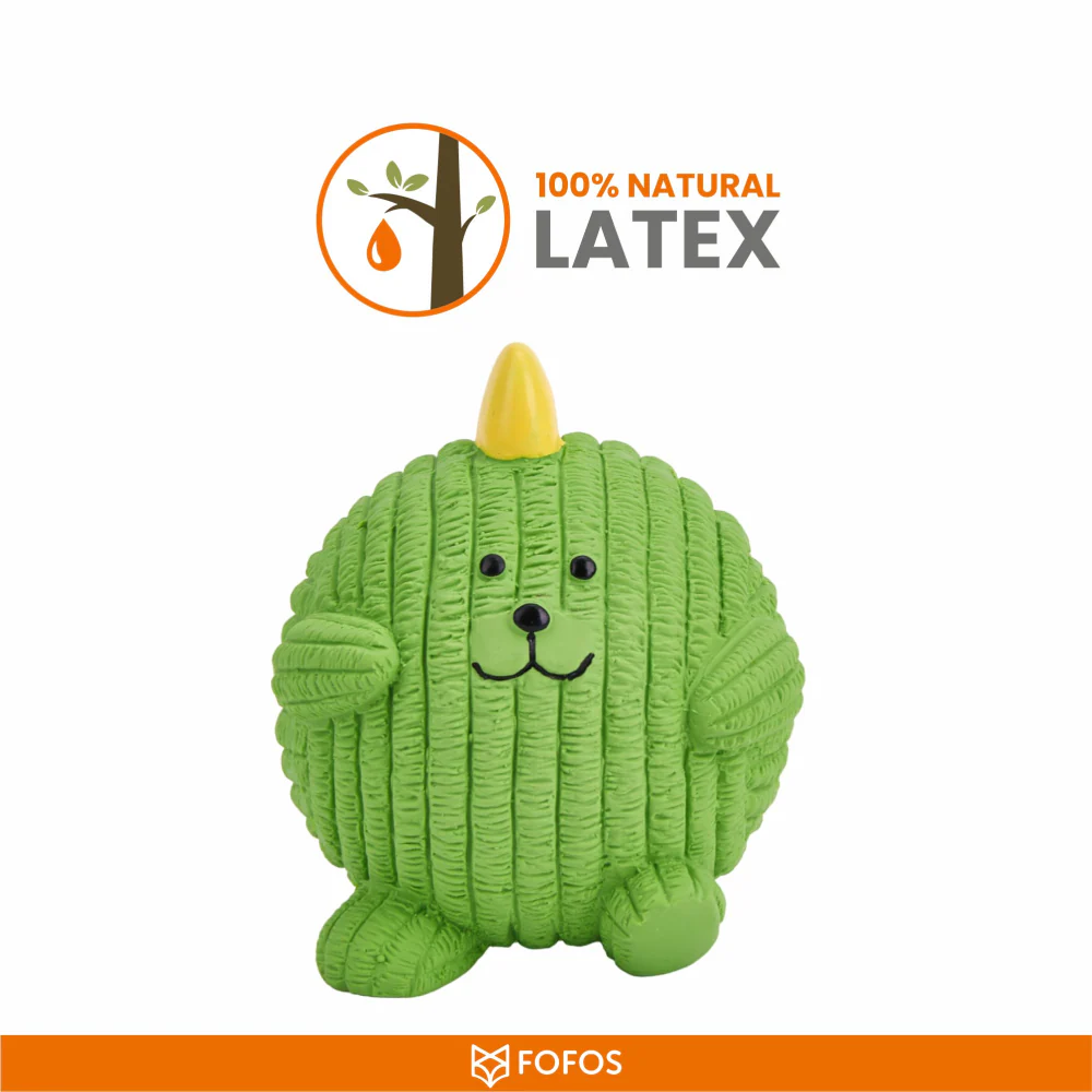 Barkbutler x Fofos Latex Dinosaur Ball Squeaky Toy for Dogs (Green) - Image 5