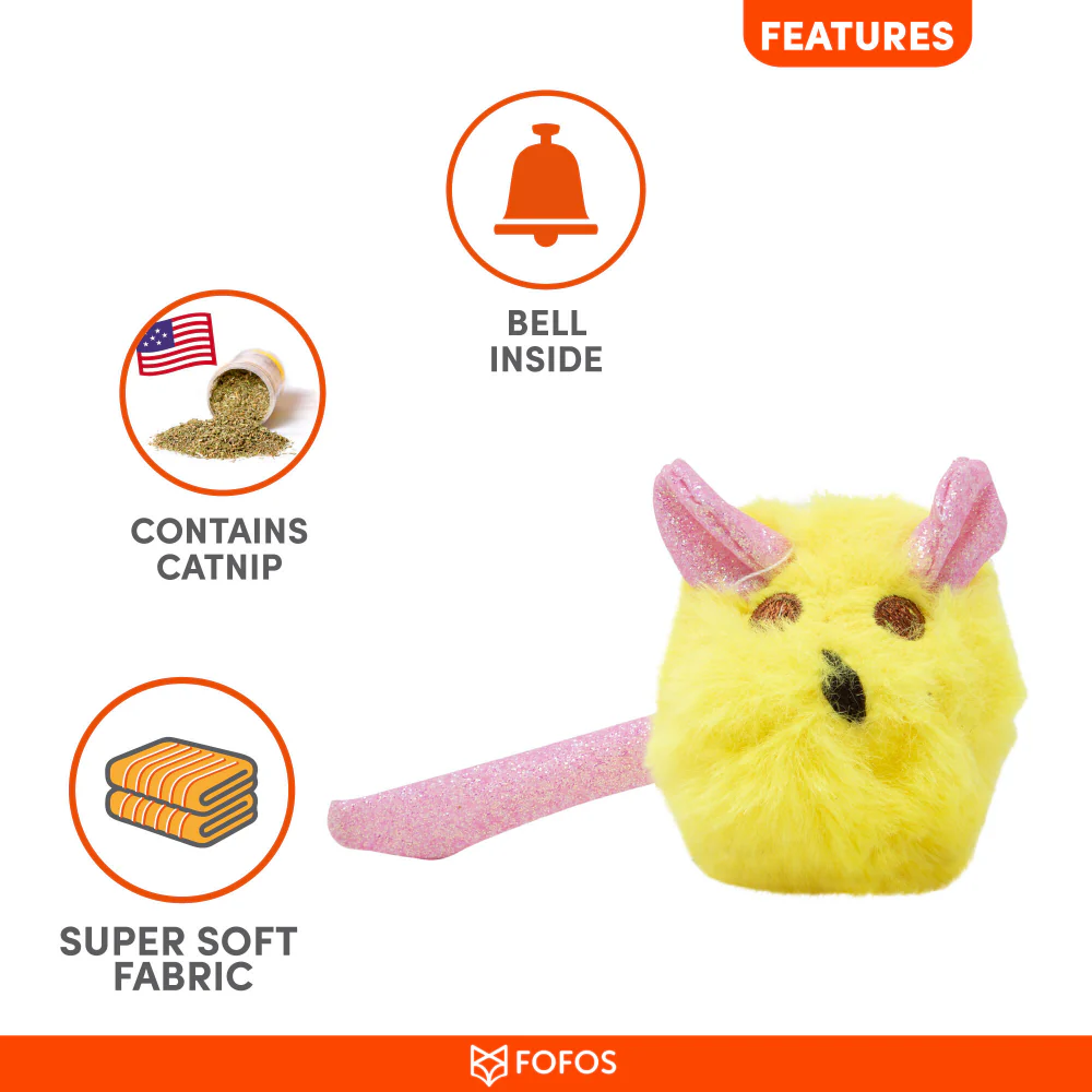 Barkbutler x Fofos Rattle Mouse Chew Toy for Cats - Image 3