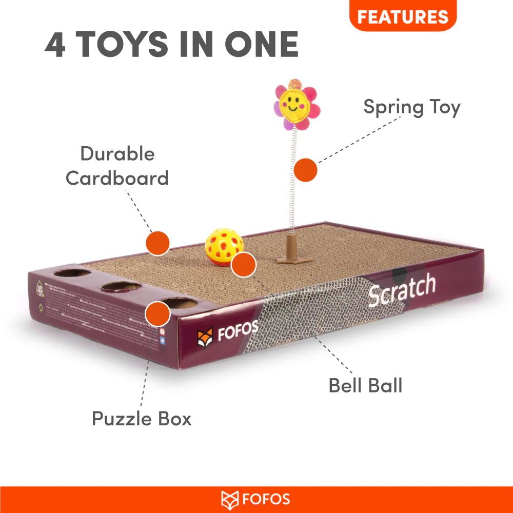 Barkbutler x Fofos Rock & Roll Play Box Scratcher Toys for Cats - Image 2