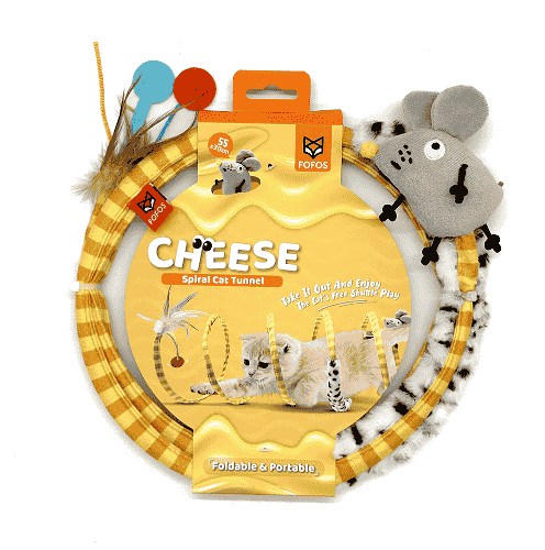 Barkbutler x Fofos Safari Spiral Tunnel Toy for Cats