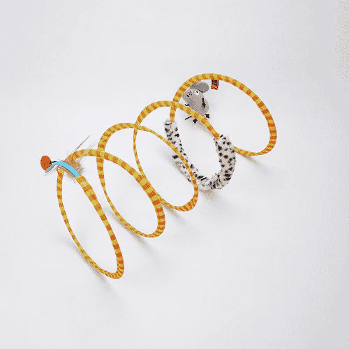 Barkbutler x Fofos Safari Spiral Tunnel Toy for Cats - Image 3