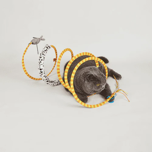 Barkbutler x Fofos Safari Spiral Tunnel Toy for Cats - Image 4