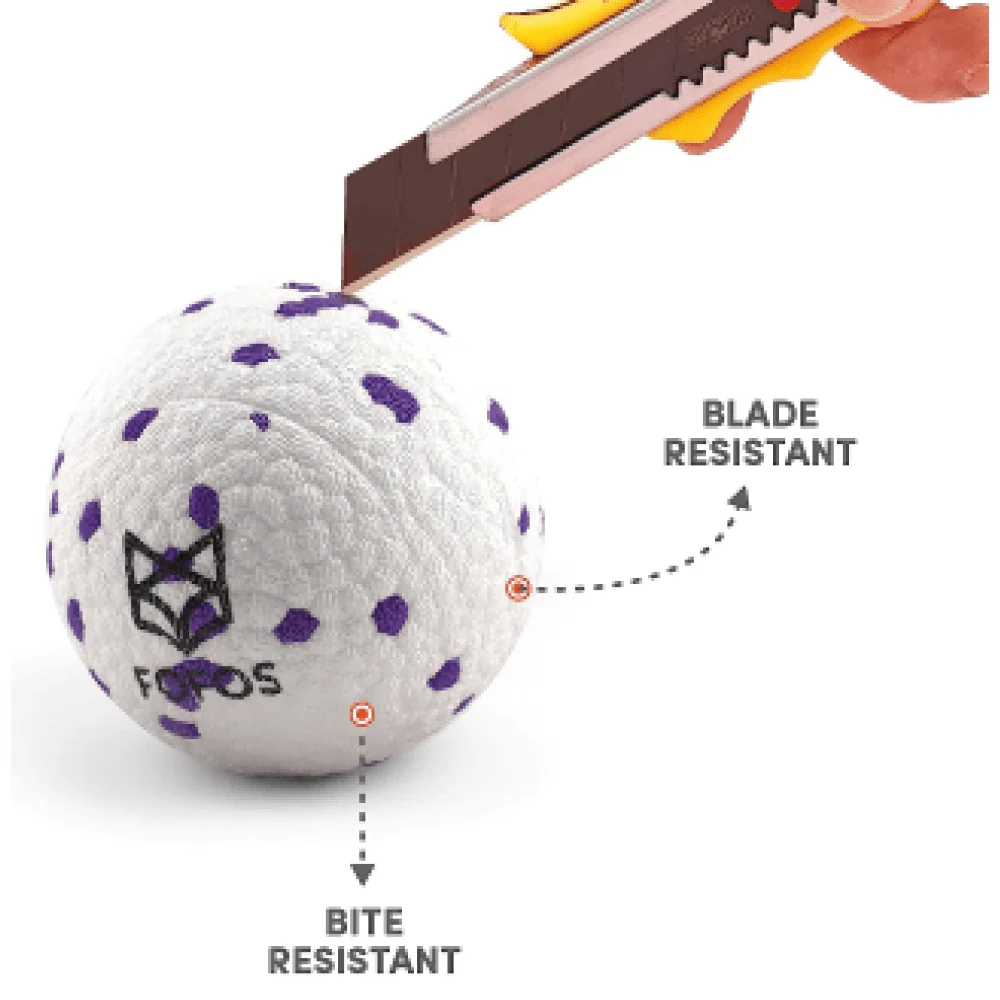 Barkbutler x Fofos Super Bounce Chew Ball for Dogs (White) - Image 5