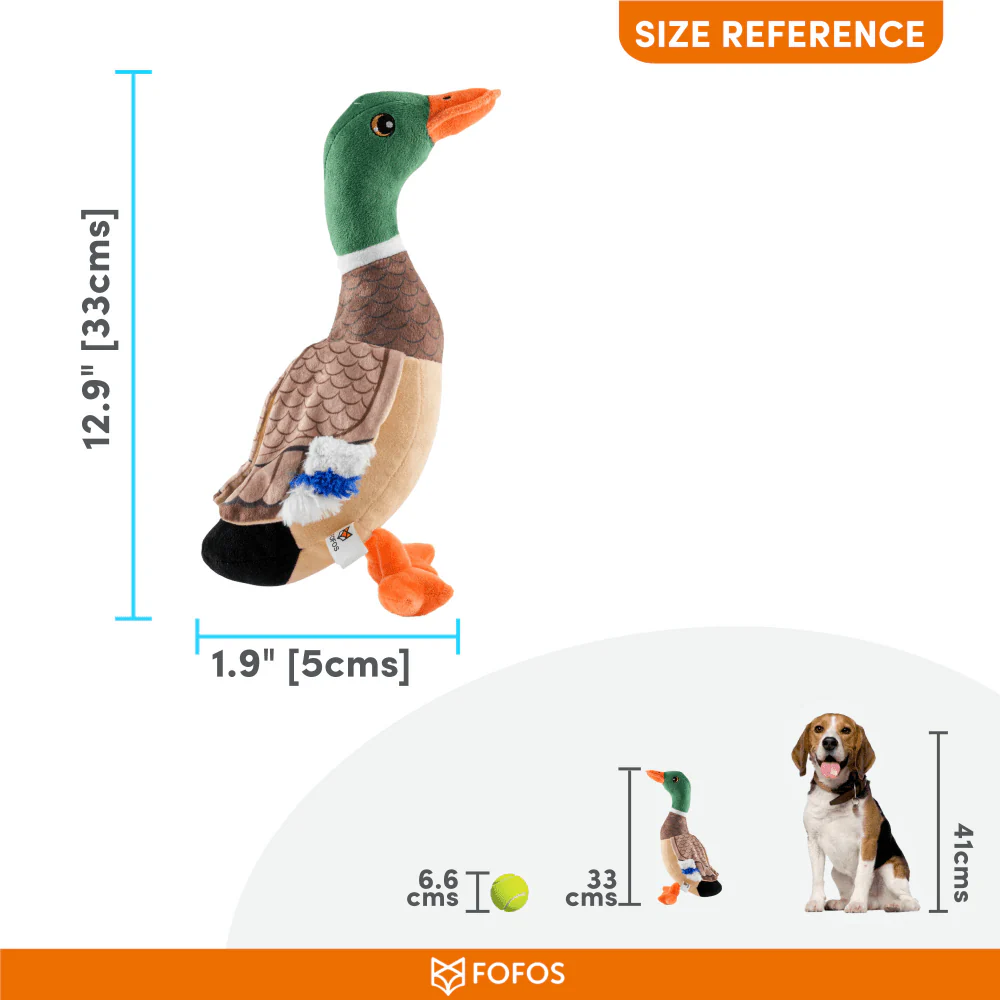 Barkbutler x Fofos Wild Duck Squeaky Plush Toy for Dogs - Image 3