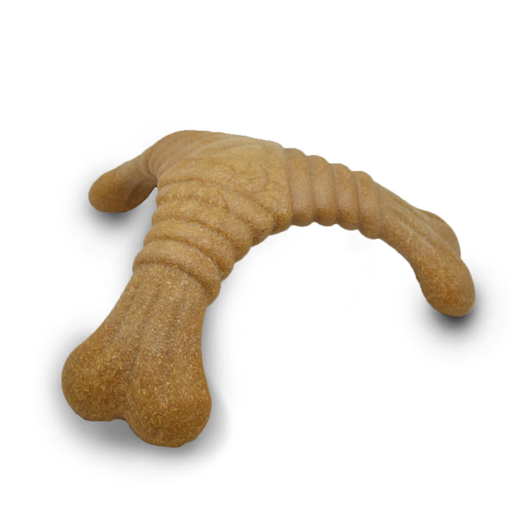 Barkbutler x Fofos Woodplay Triangle chew Toy for Dogs (Brown) - Image 3