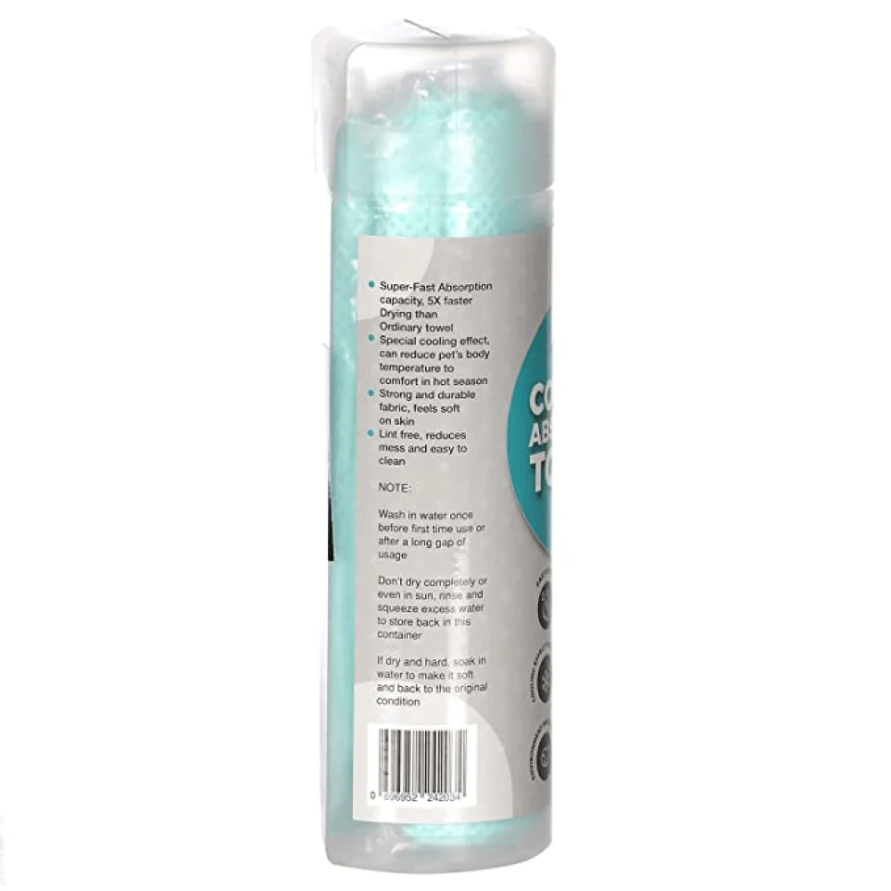 Basil Absorbent & Cooling Towel for Dogs and Cats (Green) - Image 2