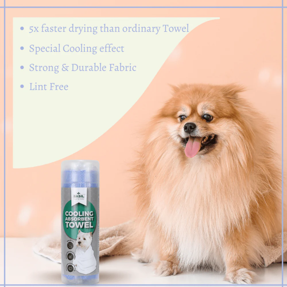 Basil Absorbent & Cooling Towel for Dogs and Cats (Pink) - Image 3