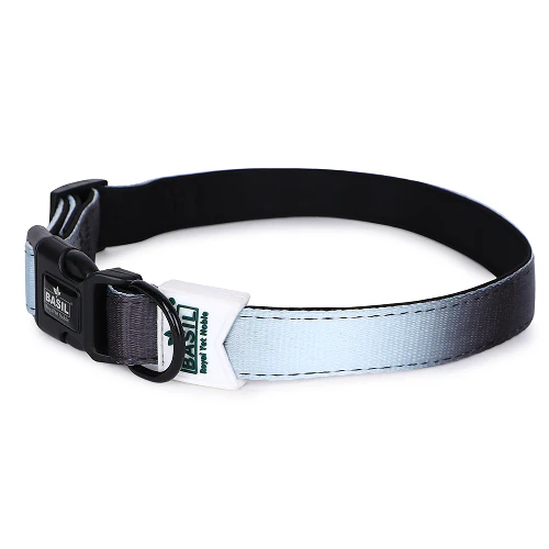 Basil Adjustable Padded Collar for Dogs (Black/Gray) - Image 3