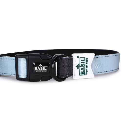 Basil Adjustable Padded Collar for Dogs (Black/Gray) - Image 5