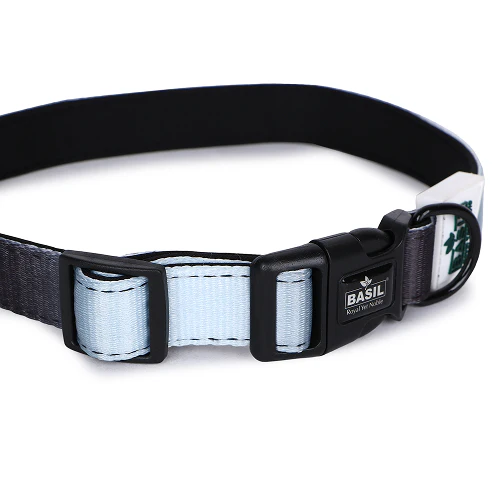 Basil Adjustable Padded Collar for Dogs (Black/Gray) - Image 6