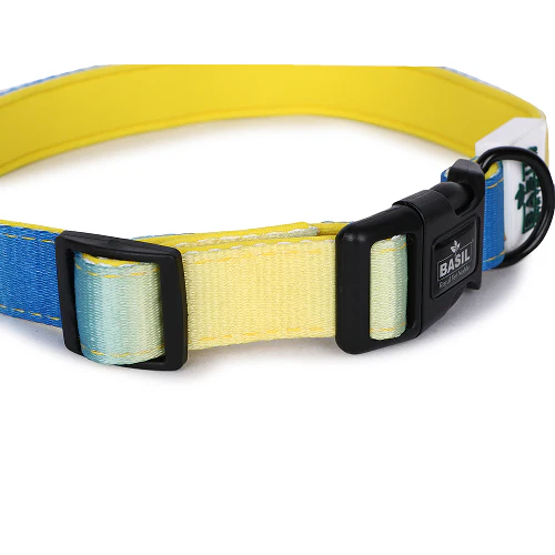 Basil Adjustable Padded Collar for Dogs (Blue/Yellow) - Image 6