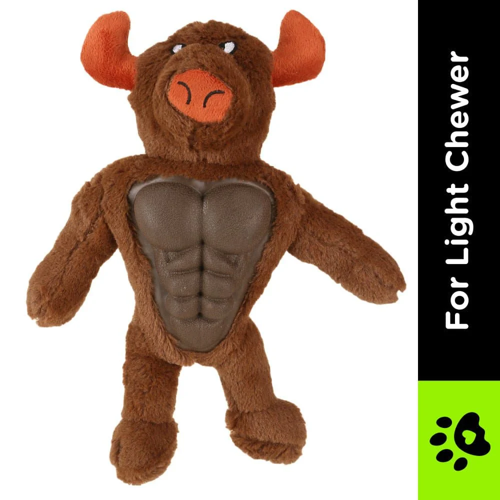 Basil Big Bull Plush Toy with Squeaky TPR for Dogs and Cats - Image 2