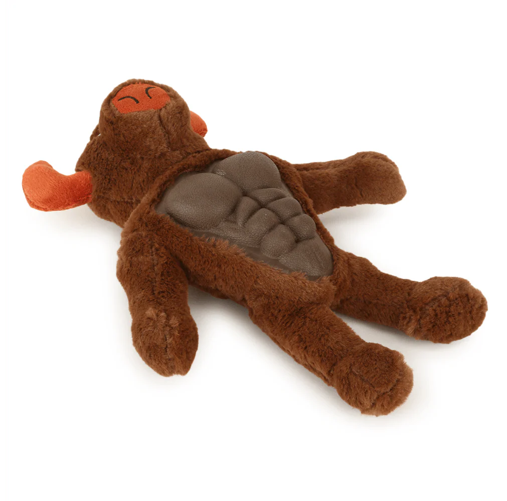 Basil Big Bull Plush Toy with Squeaky TPR for Dogs and Cats - Image 6
