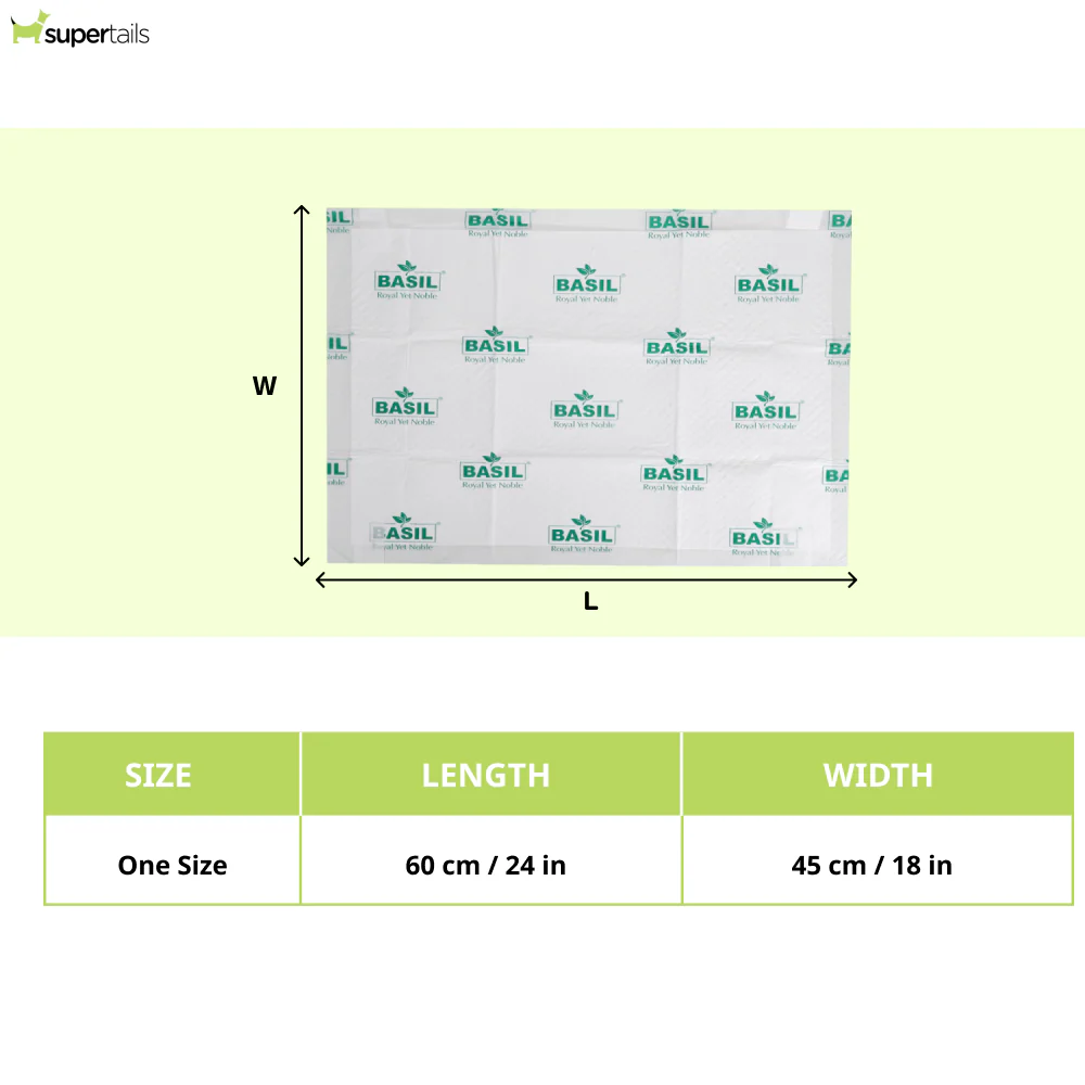 Basil Charcoal Training Pads for Puppies (60x45cm) - Image 2