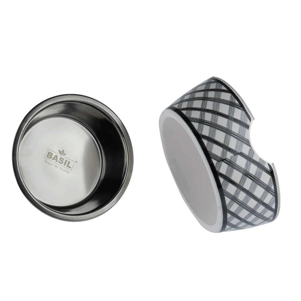 Basil Check Print Melamine Bowl for Dogs and Cats - Image 3