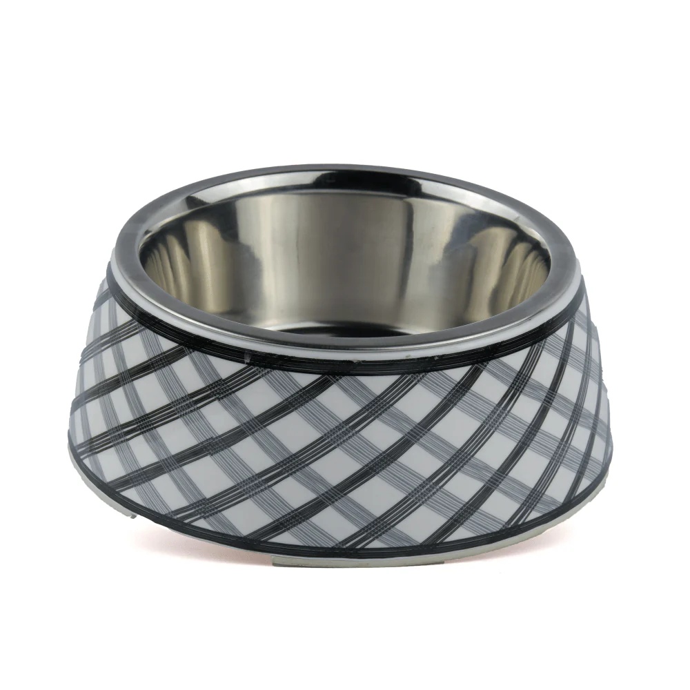 Basil Check Print Melamine Bowl for Dogs and Cats - Image 4
