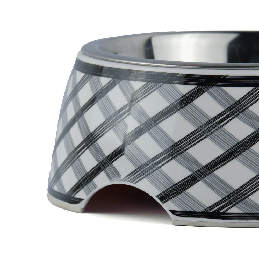 Basil Check Print Melamine Bowl for Dogs and Cats - Image 5