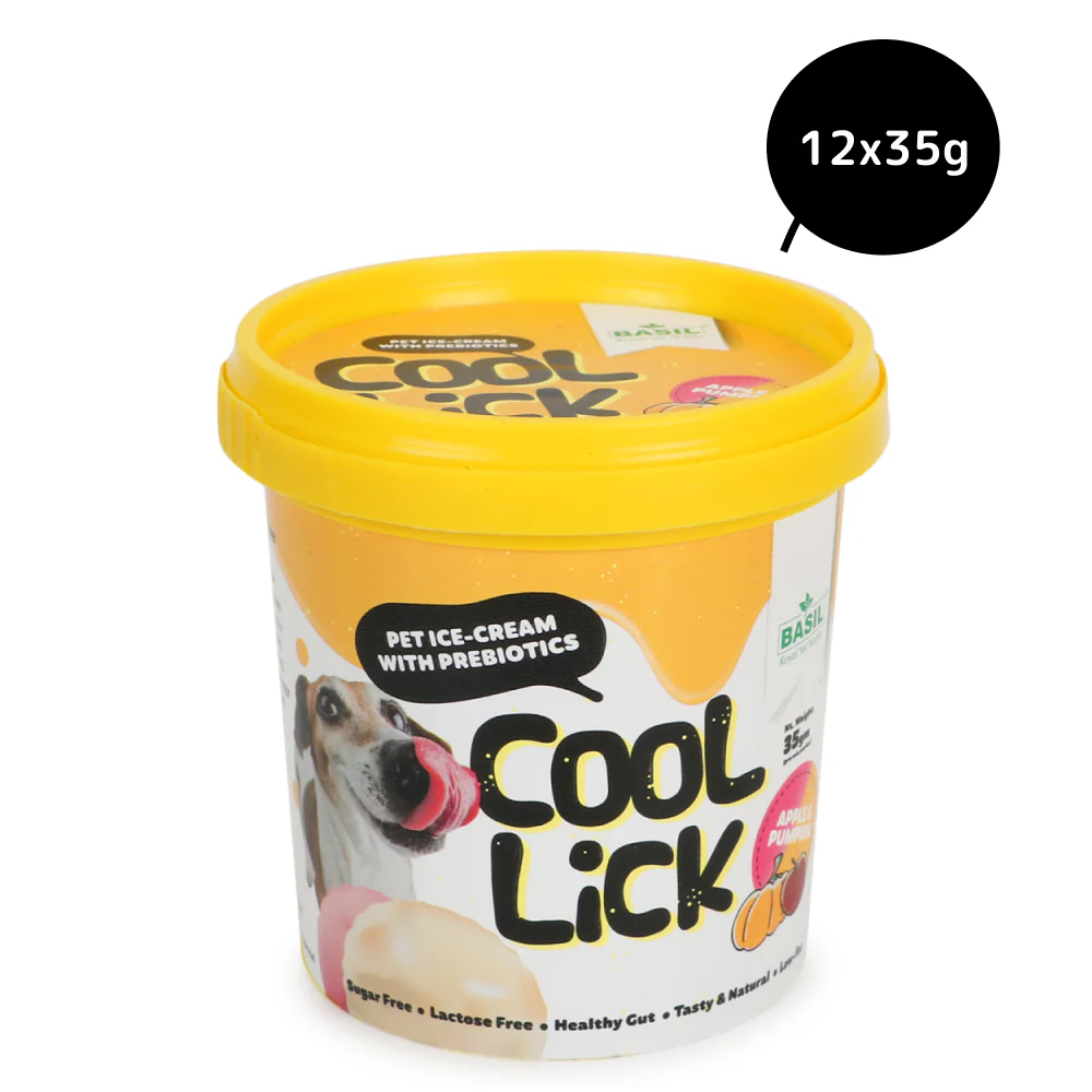 Basil Cool Lick Apple & Pumpkin with Added Prebiotics Ice Cream for Dogs - Image 11