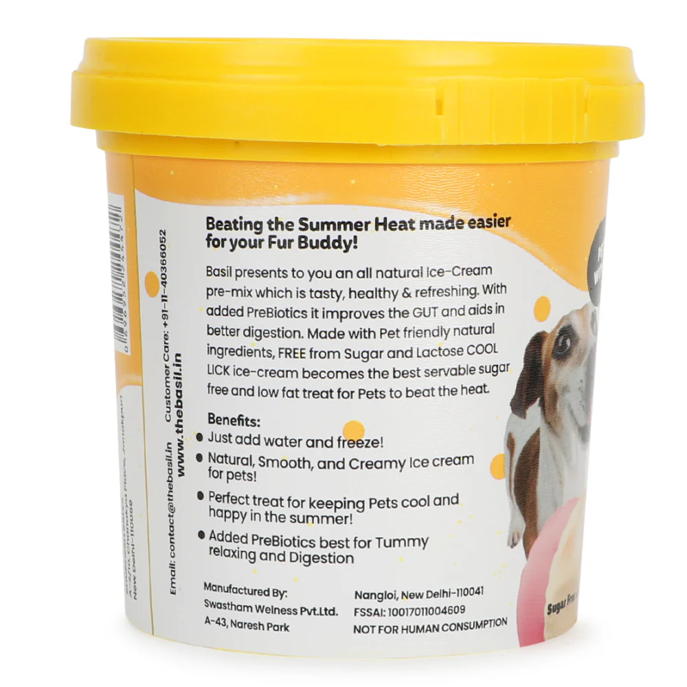 Basil Cool Lick Apple & Pumpkin with Added Prebiotics Ice Cream for Dogs - Image 7