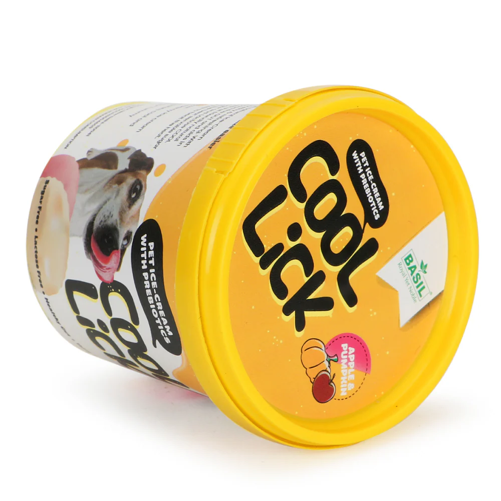 Basil Cool Lick Apple & Pumpkin with Added Prebiotics Ice Cream for Dogs - Image 8