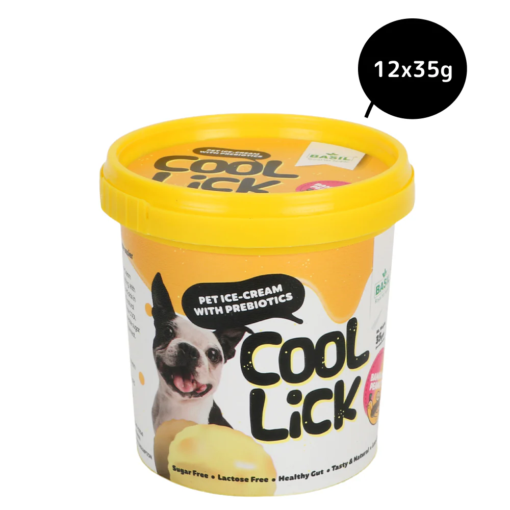 Basil Cool Lick Banana & Peanuts with Added Prebiotics Ice Cream for Dogs - Image 11