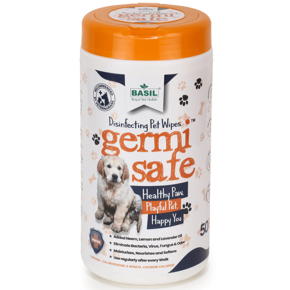 Basil Germi Safe Wet Wipes for Dogs and Cats - Image 2