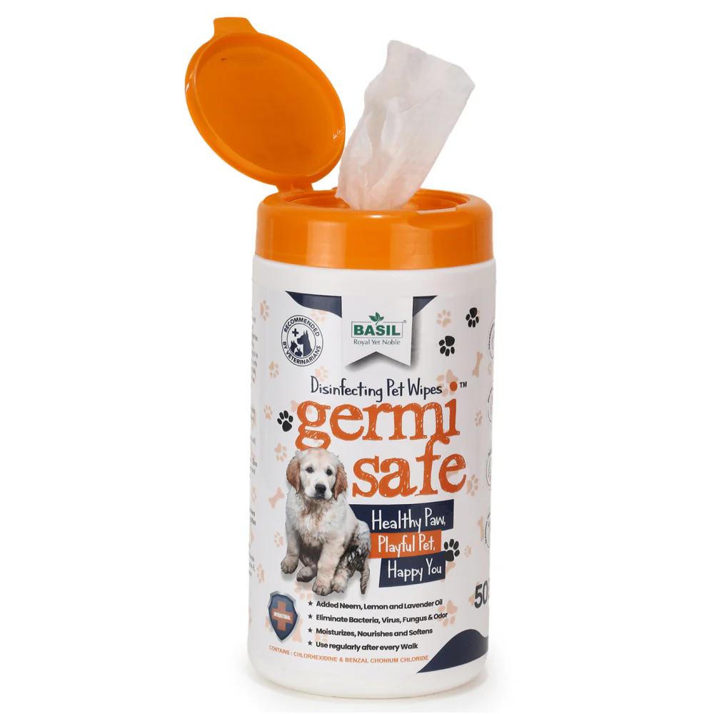 Basil Germi Safe Wet Wipes for Dogs and Cats - Image 3