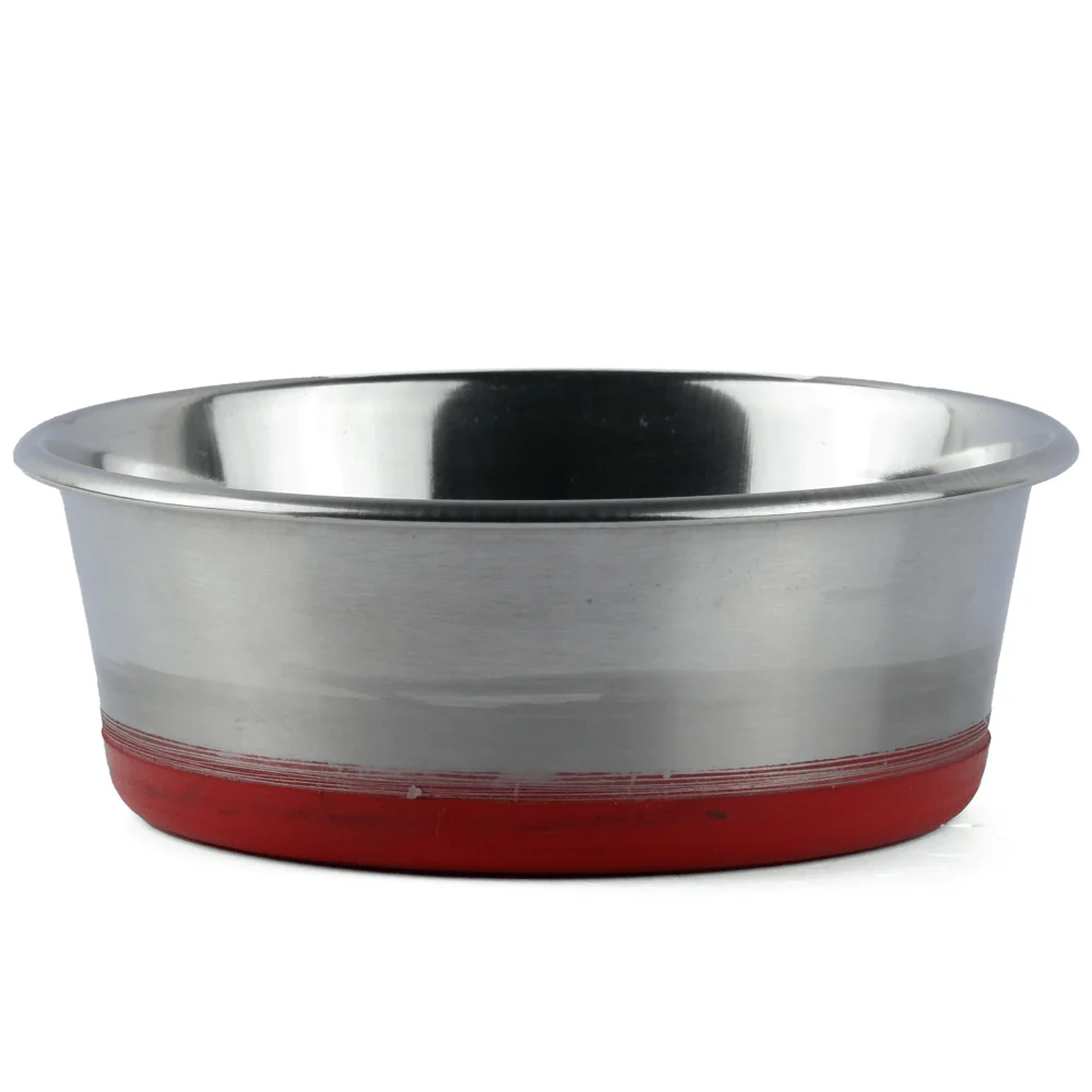 Basil Heavy Dish with Silicon Bowl for Dogs (Maroon) - Image 2