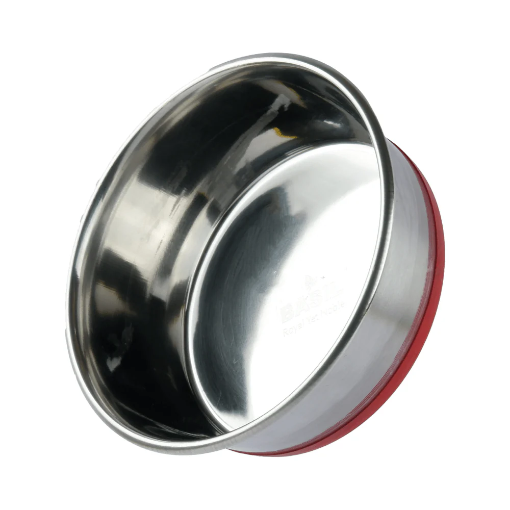 Basil Heavy Dish with Silicon Bowl for Dogs (Maroon) - Image 3
