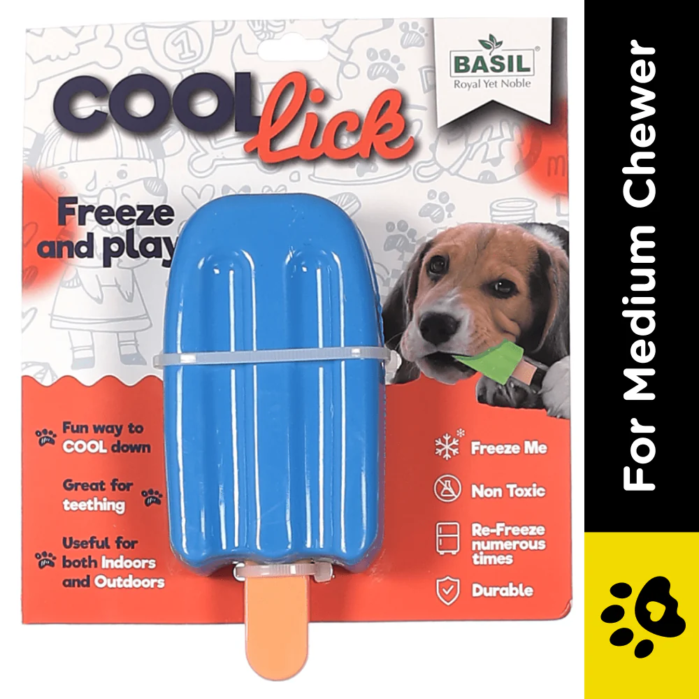 Basil Ice Cream Shaped Cool Lick Silicon Chew Toy for Dogs (Blue) - Image 2
