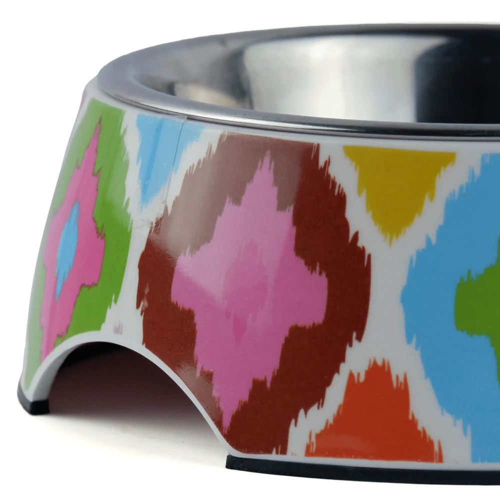 Basil Ikkat Print Melamine Bowl for Dogs and Cats - Image 5