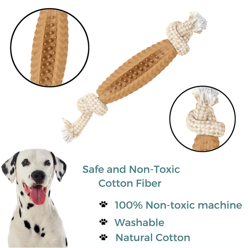 Basil Jute Rope with Spike TPR Chew Toy for Dogs | For Medium Chewers - Image 7