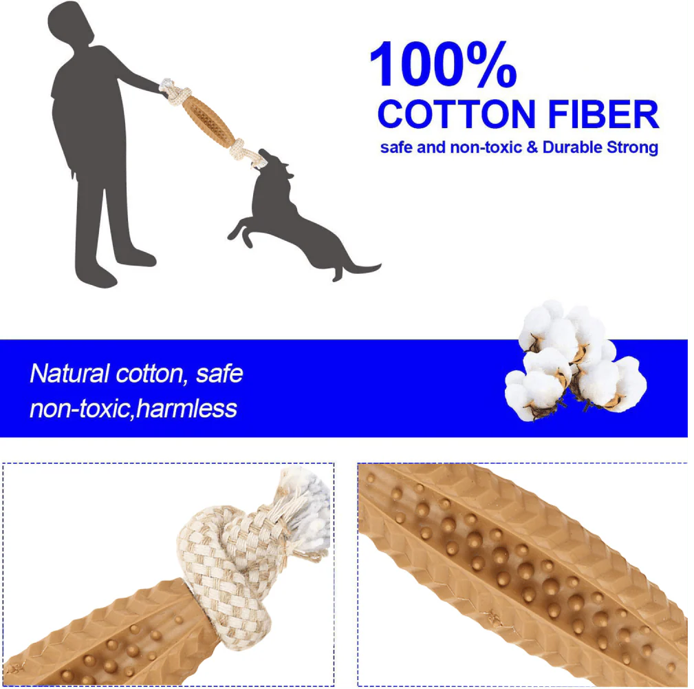 Basil Jute Rope with Spike TPR Chew Toy for Dogs | For Medium Chewers - Image 8