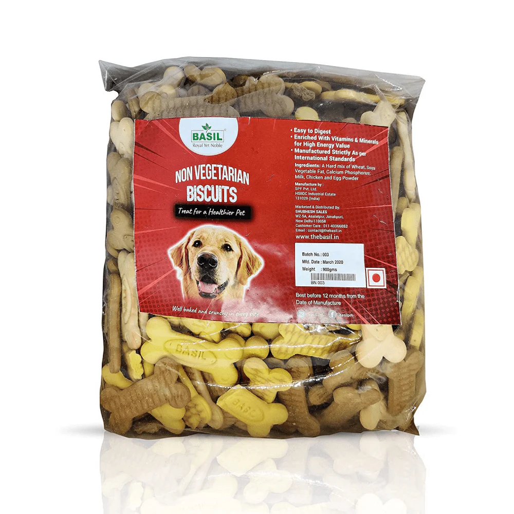 Basil Non Veg Bone Shaped Adult Dog Biscuits - Image 11