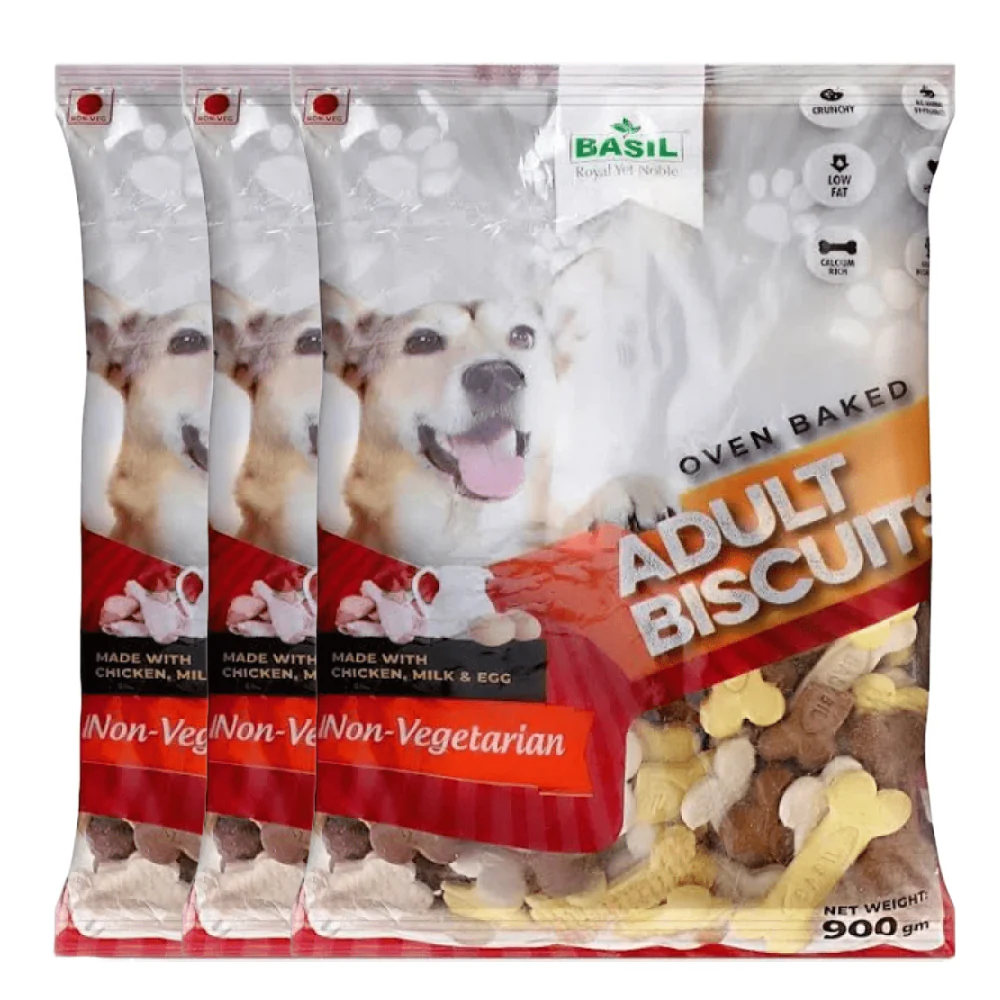 Basil Non Veg Bone Shaped Adult Dog Biscuits - Image 14