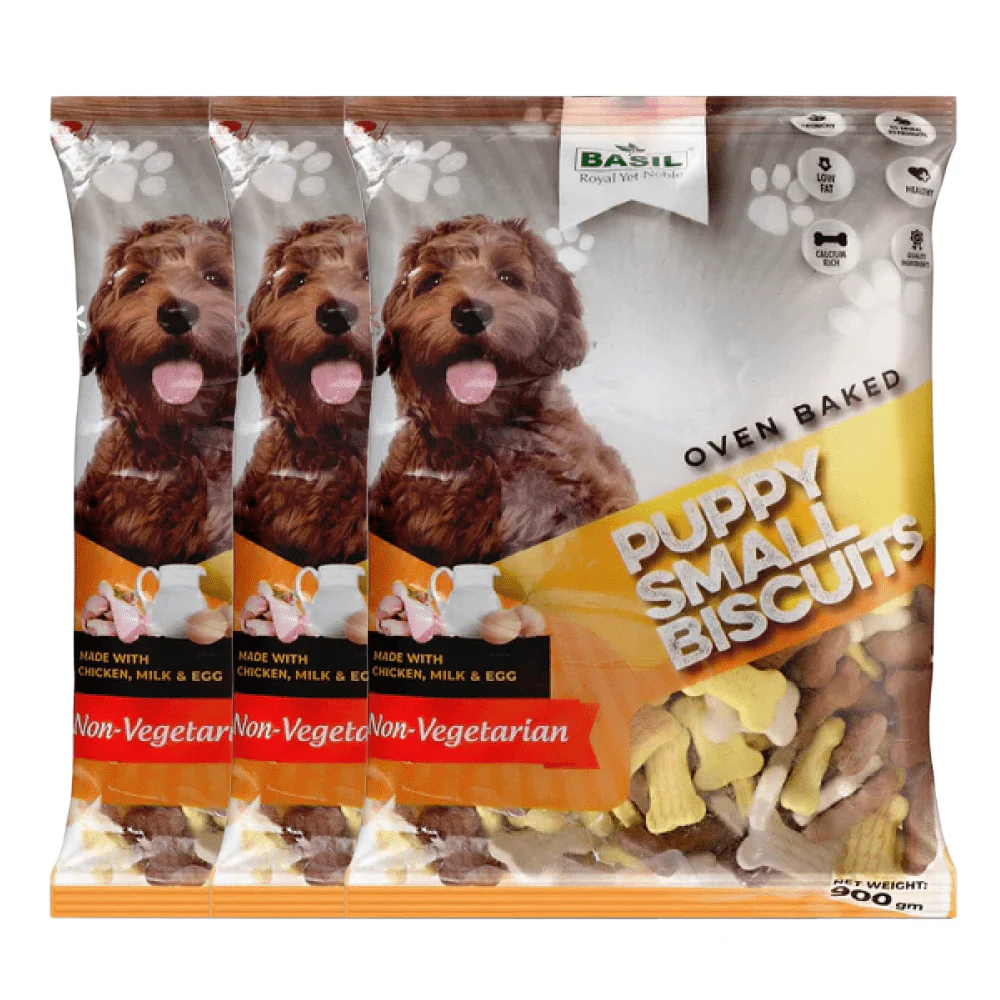 Basil Non Veg Bone Shaped Puppy Biscuits - Image 7