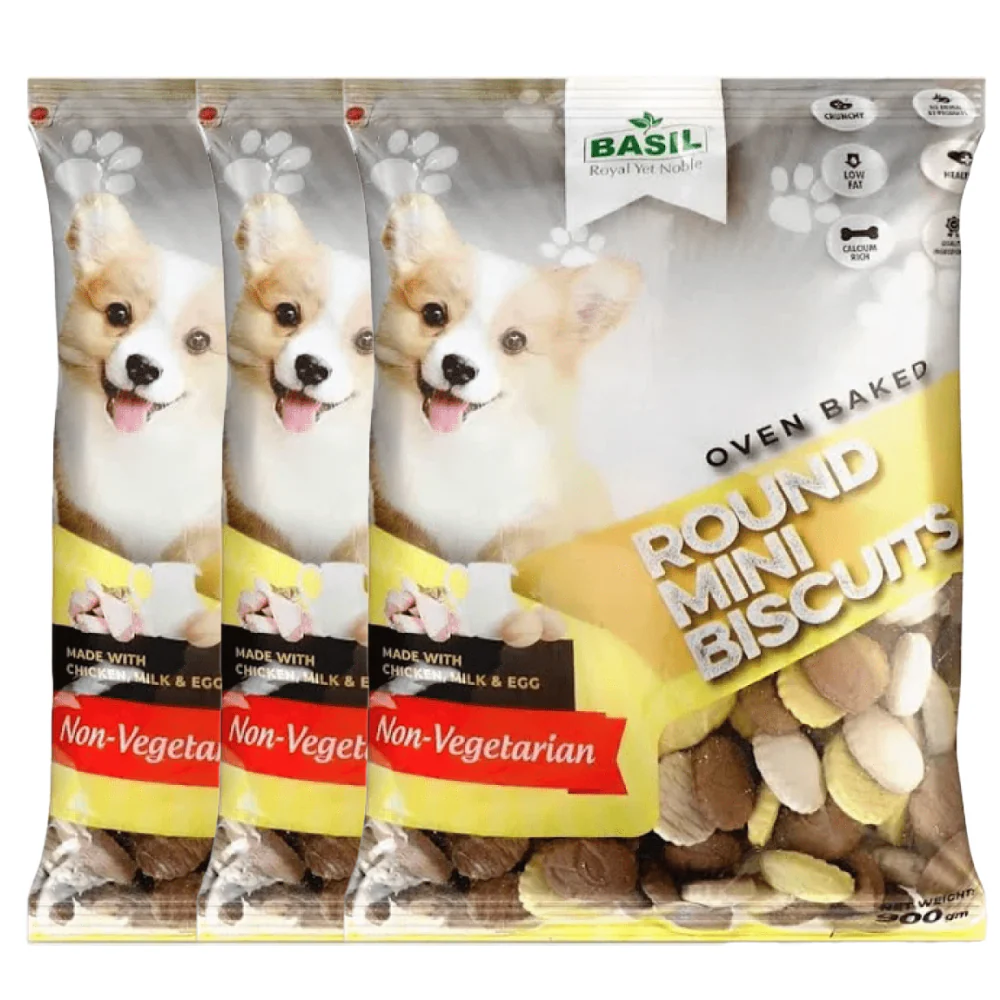 Basil Non Veg Round Shaped Puppy Biscuits - Image 11