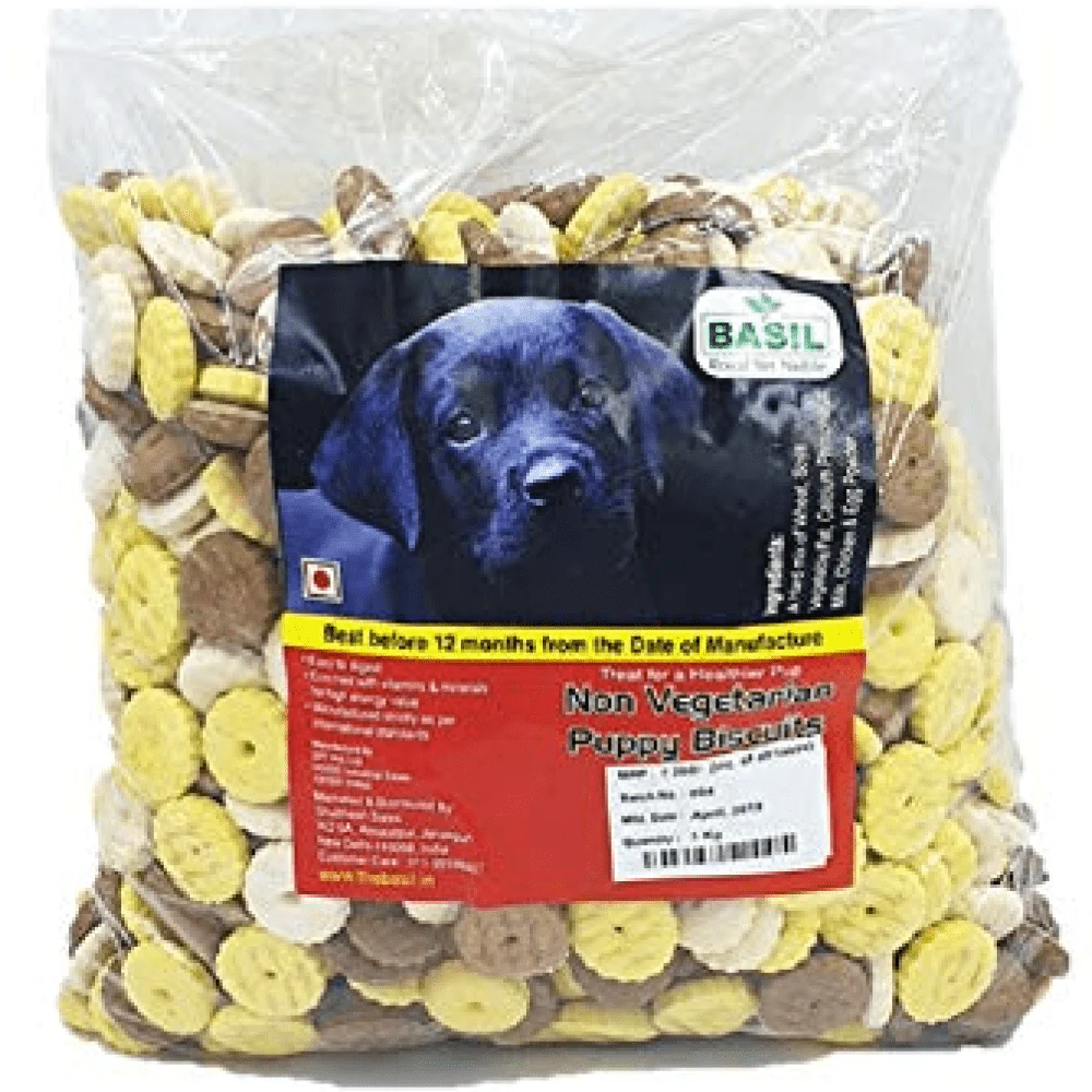 Basil Non Veg Round Shaped Puppy Biscuits - Image 8