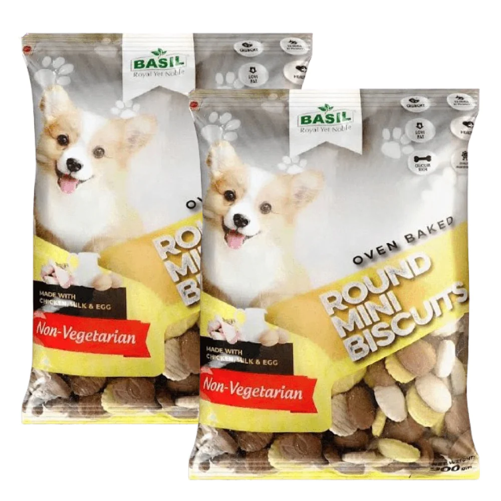 Basil Non Veg Round Shaped Puppy Biscuits - Image 9
