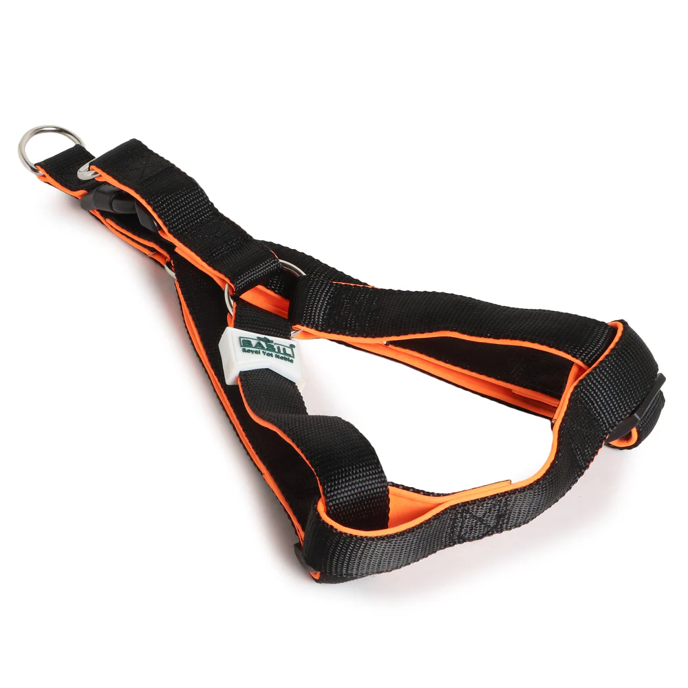 Basil Nylon Padded Adjustable Harness for Dogs (Black) - Image 5