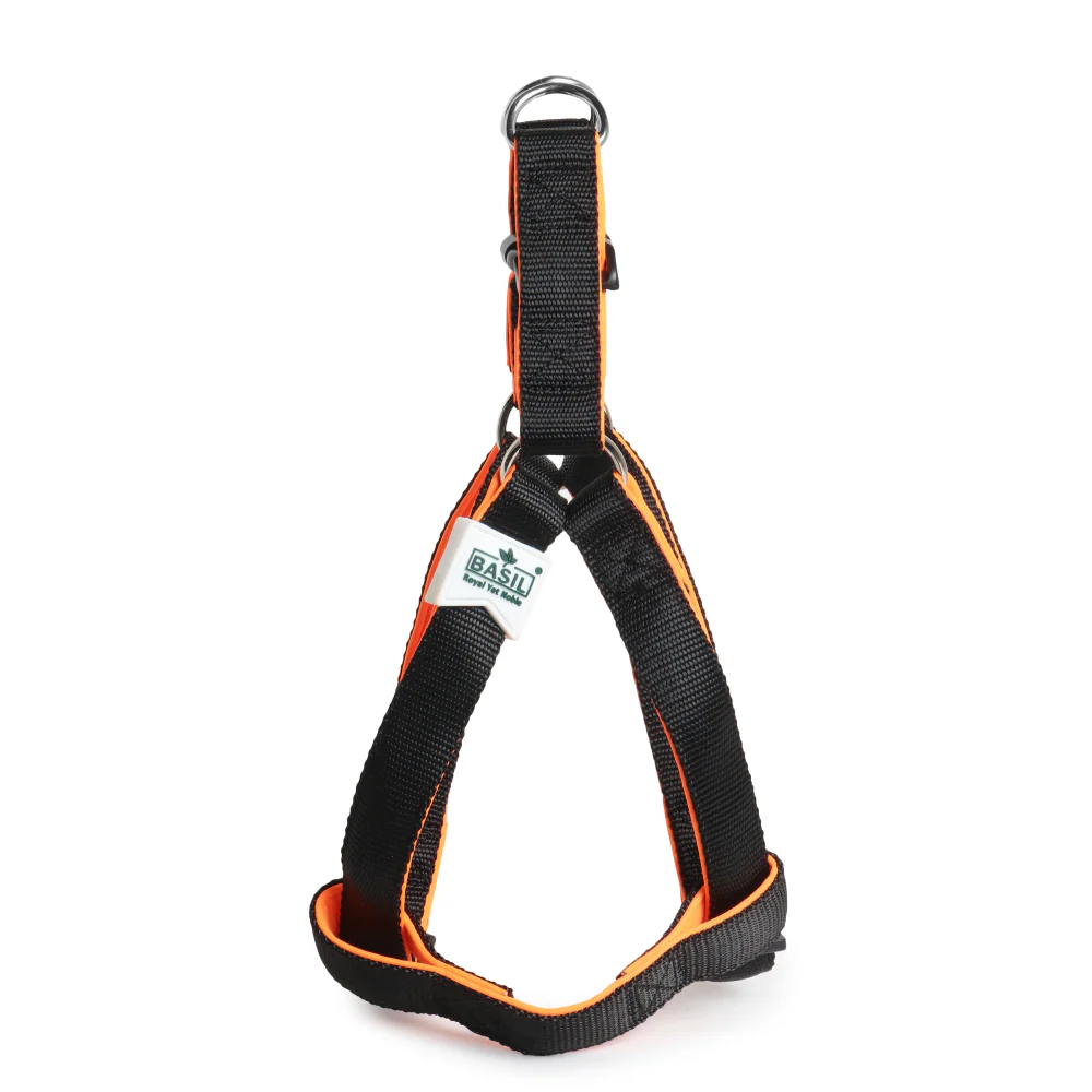 Basil Nylon Padded Adjustable Harness for Dogs (Black) - Image 6